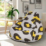 Gray Leopard Print Pattern Bean Bag Cover