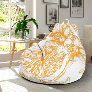 Hand Drawn Orange Fruit Pattern Bean Bag Cover