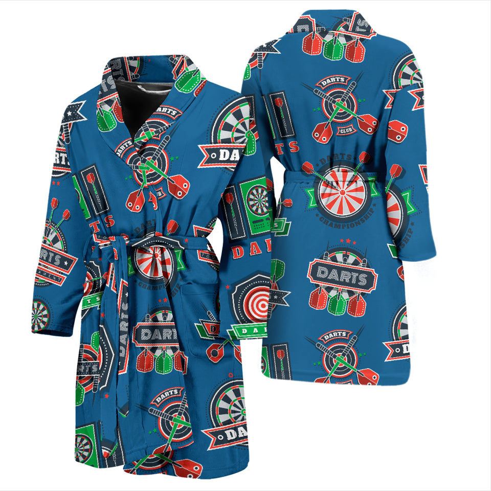 Darts Pattern Print Design 02 Men's Bathrobe