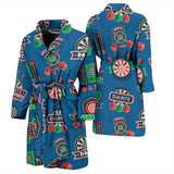 Darts Pattern Print Design 02 Men's Bathrobe