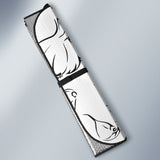 Garlic Pattern Black White Car Sun Shade