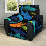 Colorful shark Recliner Cover Protector