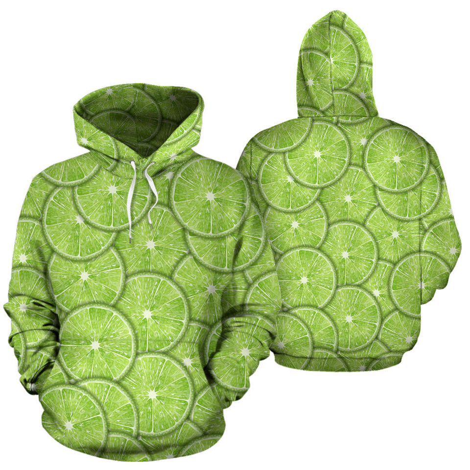 Slices Of Lime Pattern Men Women Pullover Hoodie