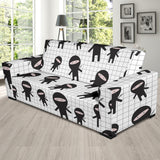 Ninja Pattern Plaid Background Sofa Slipcover