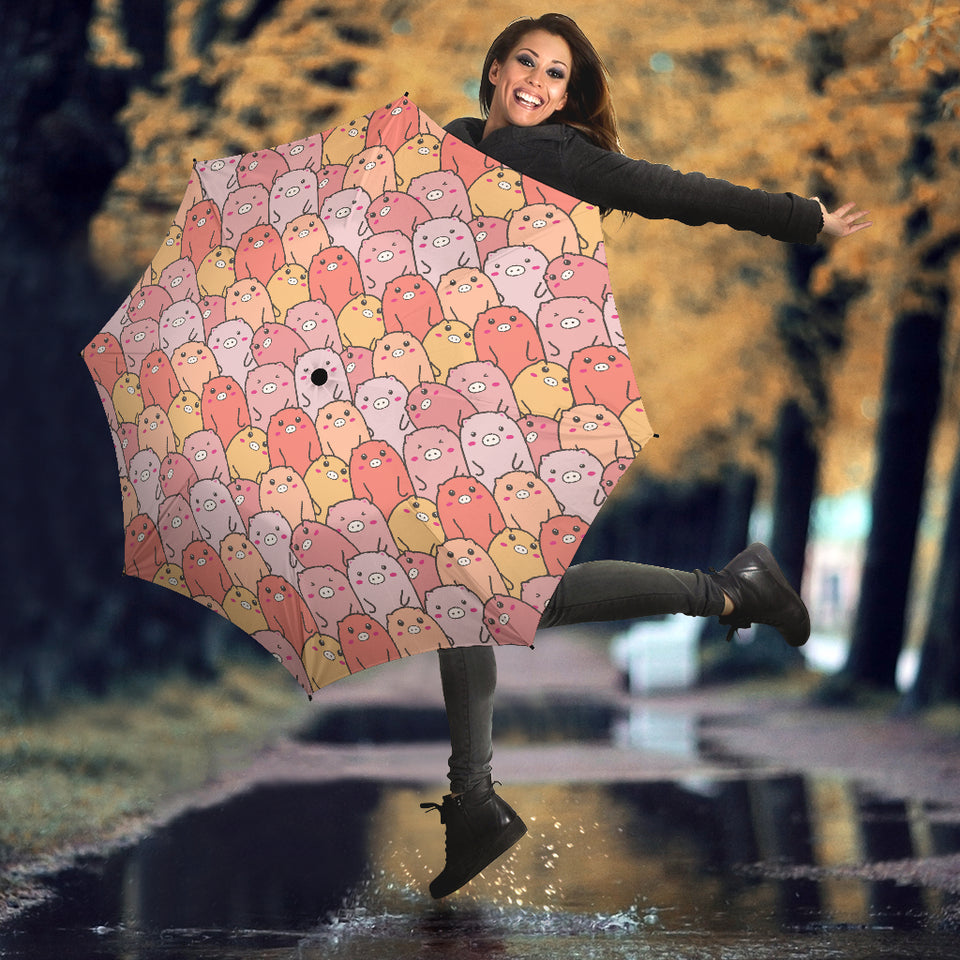Pig Pattern Print Design 04 Umbrella