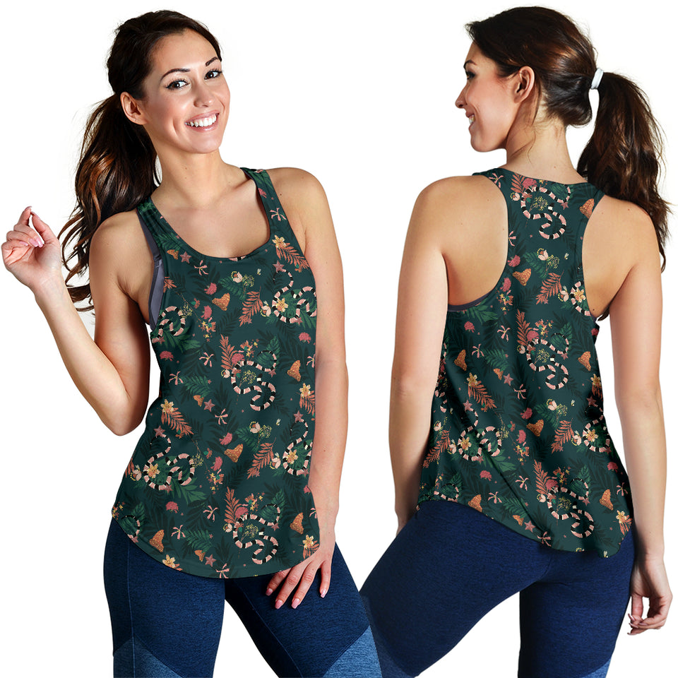 Snake forest pattern Women Racerback Tank Top