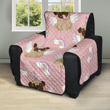 Cute unicorn pug pattern Recliner Cover Protector