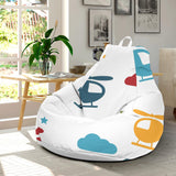 Colorful Helicopter Pattern Bean Bag Cover