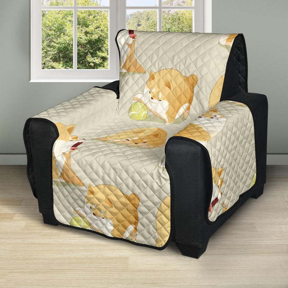 Cute fat shiba inu dog pattern Recliner Cover Protector