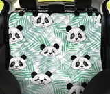 Panda Pattern Tropical Leaves Background Dog Car Seat Covers