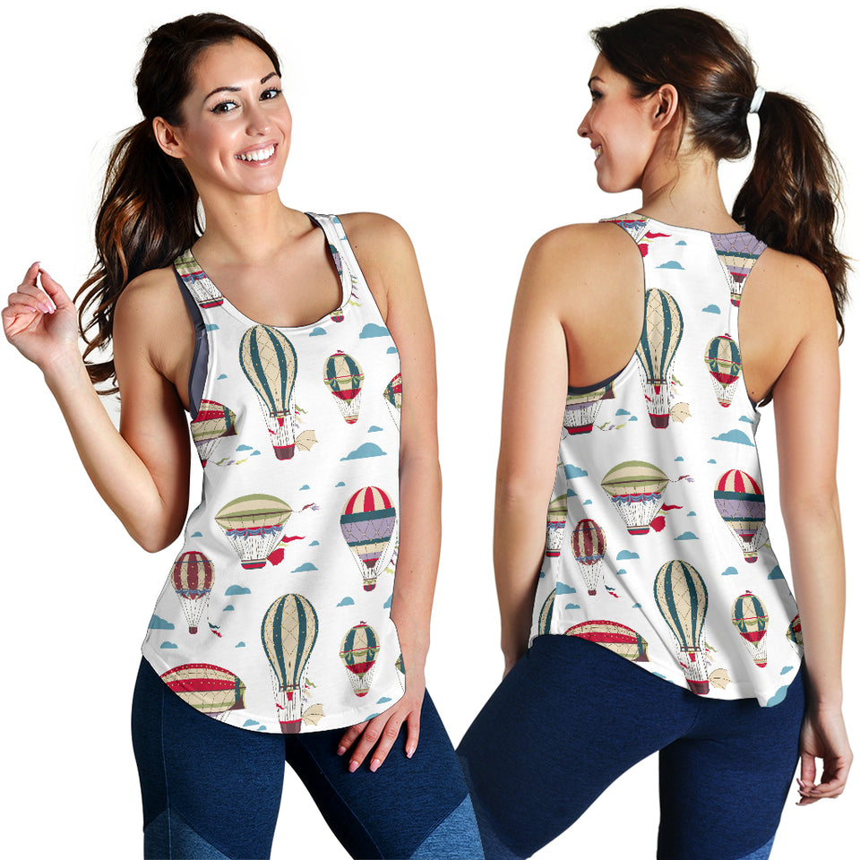 Hot air balloon pattern Women Racerback Tank Top