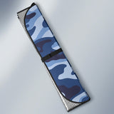 Blue Camo Camouflage Pattern Car Sun Shade