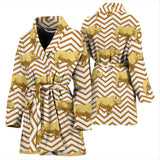 Rhino Yellow Theme Pattern Women'S Bathrobe
