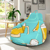 Beer Pattern Green Background Bean Bag Cover