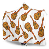 Paint Guitar Pattern Hooded Blanket