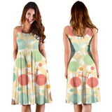 Bicycle Pattern Print Design 01 Sleeveless Midi Dress