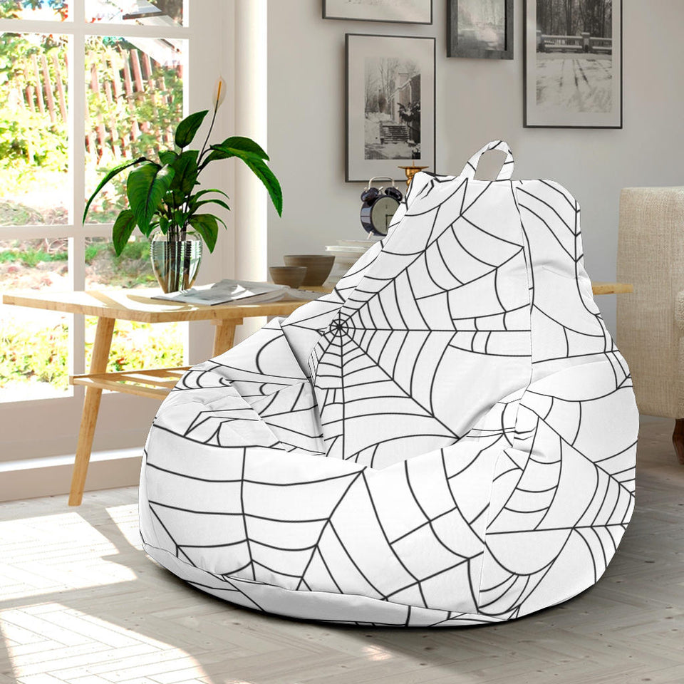 Spider Web Cobweb Pattern White Background Bean Bag Cover