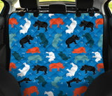 Colorful Rhino Pattern Dog Car Seat Covers