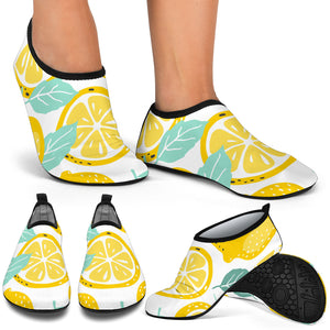 Lemon Design Pattern Aqua Shoes