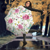 Hand Drawn Butterfly Rose Umbrella