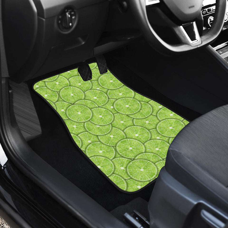 Slices Of Lime Pattern Front Car Mats