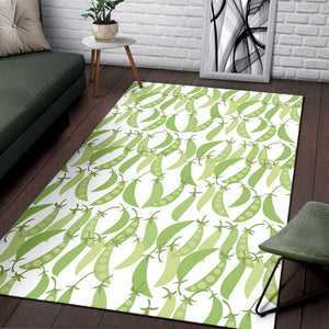 Green Peas Pattern Print Design 03 Area Rug