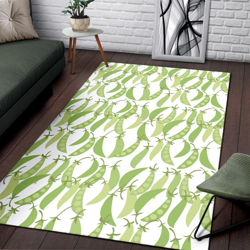 Green Peas Pattern Print Design 03 Area Rug