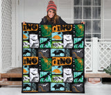 Dinosaurs Print Pattern Premium Quilt