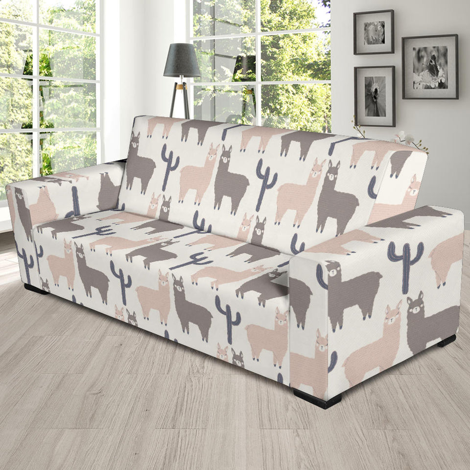 Llama Alpaca Pattern Sofa Slipcover