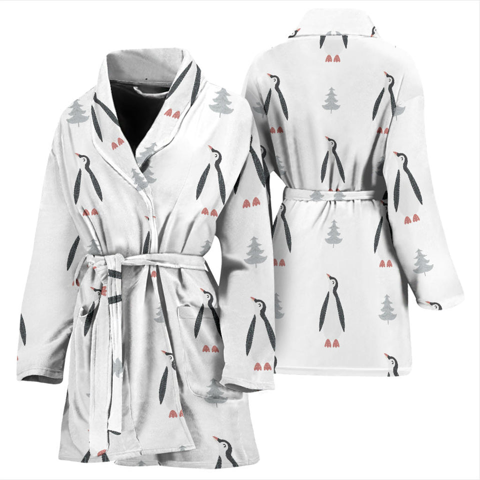 Penguin Pattern Women'S Bathrobe