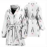 Penguin Pattern Women'S Bathrobe