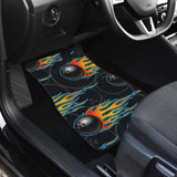 Bowling Balls Flame Pattern Front And Back Car Mats