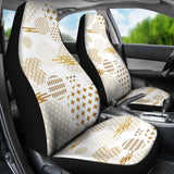 Beautiful Gold Japanese Pattern Universal Fit Car Seat Covers