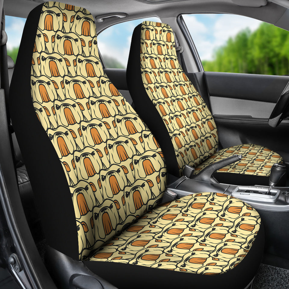 English Bulldog Pattern Print Design 02 Universal Fit Car Seat Covers