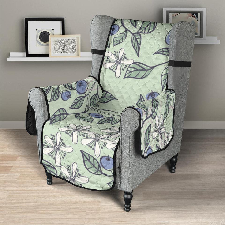 hand drawn blueberry pattern Chair Cover Protector