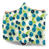 Blueberry Flower Pattern Hooded Blanket
