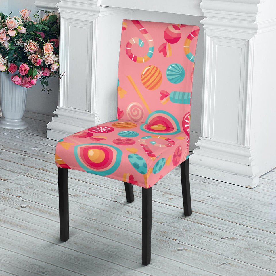 Colorful Candy Pattern Dining Chair Slipcover