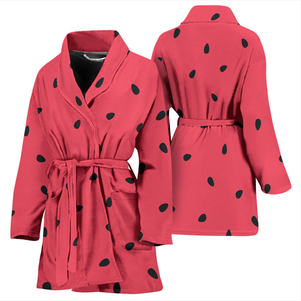 Watermelon Texture Background Women'S Bathrobe