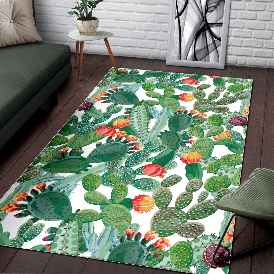 Cactus Design Pattern  Area Rug