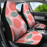 Grapefruit Leaves Flower Pink Background Universal Fit Car Seat Covers
