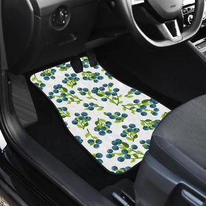 Blueberry White Background  Front Car Mats