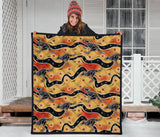 Kangaroo Australian Aboriginal Art Pattern Premium Quilt