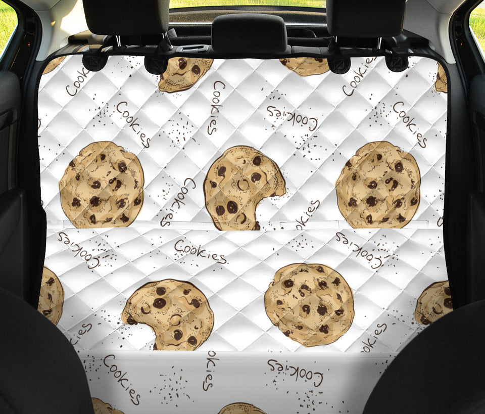 Sketch Style Cookie Pattern Dog Car Seat Covers