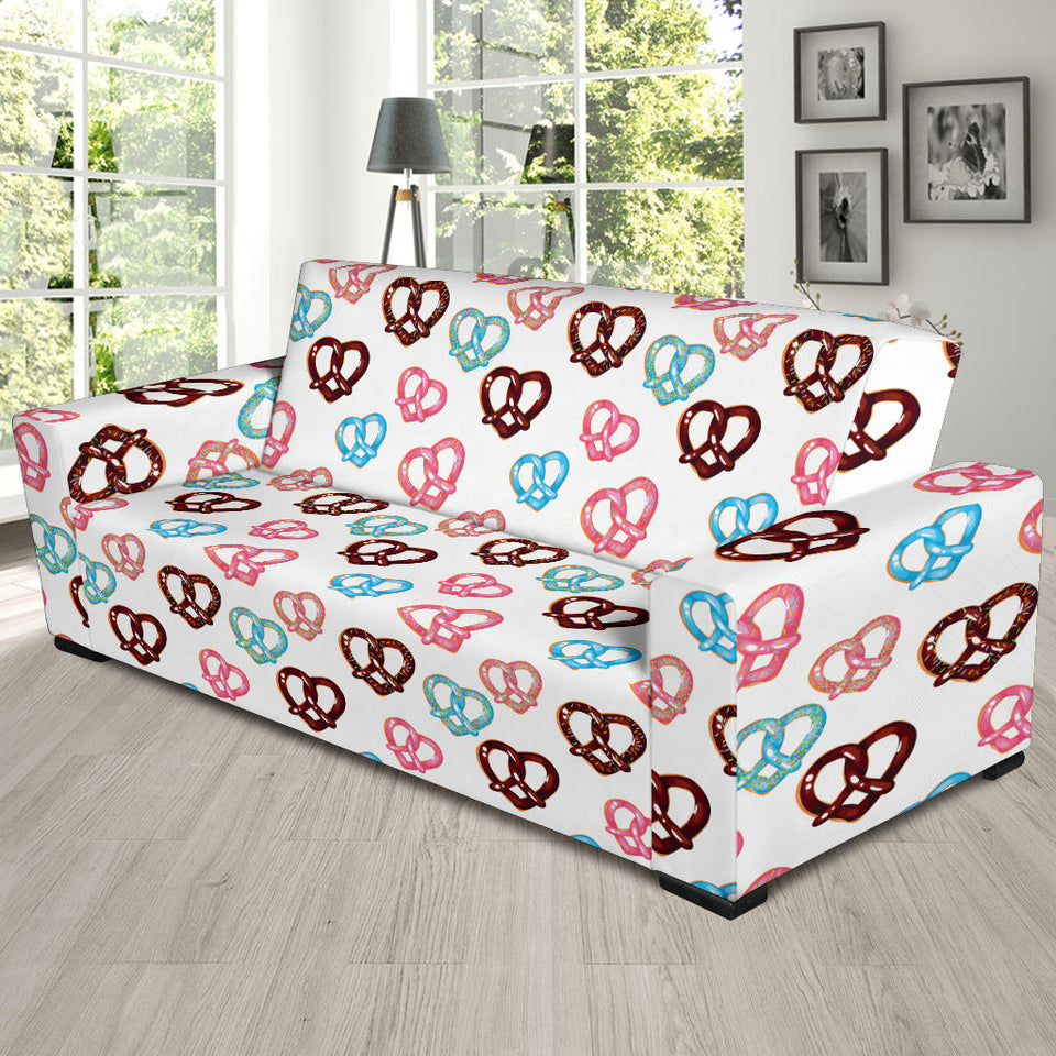 Pretzels Pattern Print Design 04  Sofa Slipcover