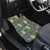Cute Owls Leaves Pattern Front Car Mats