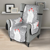 Cute polar bear christmas snow pattern Chair Cover Protector
