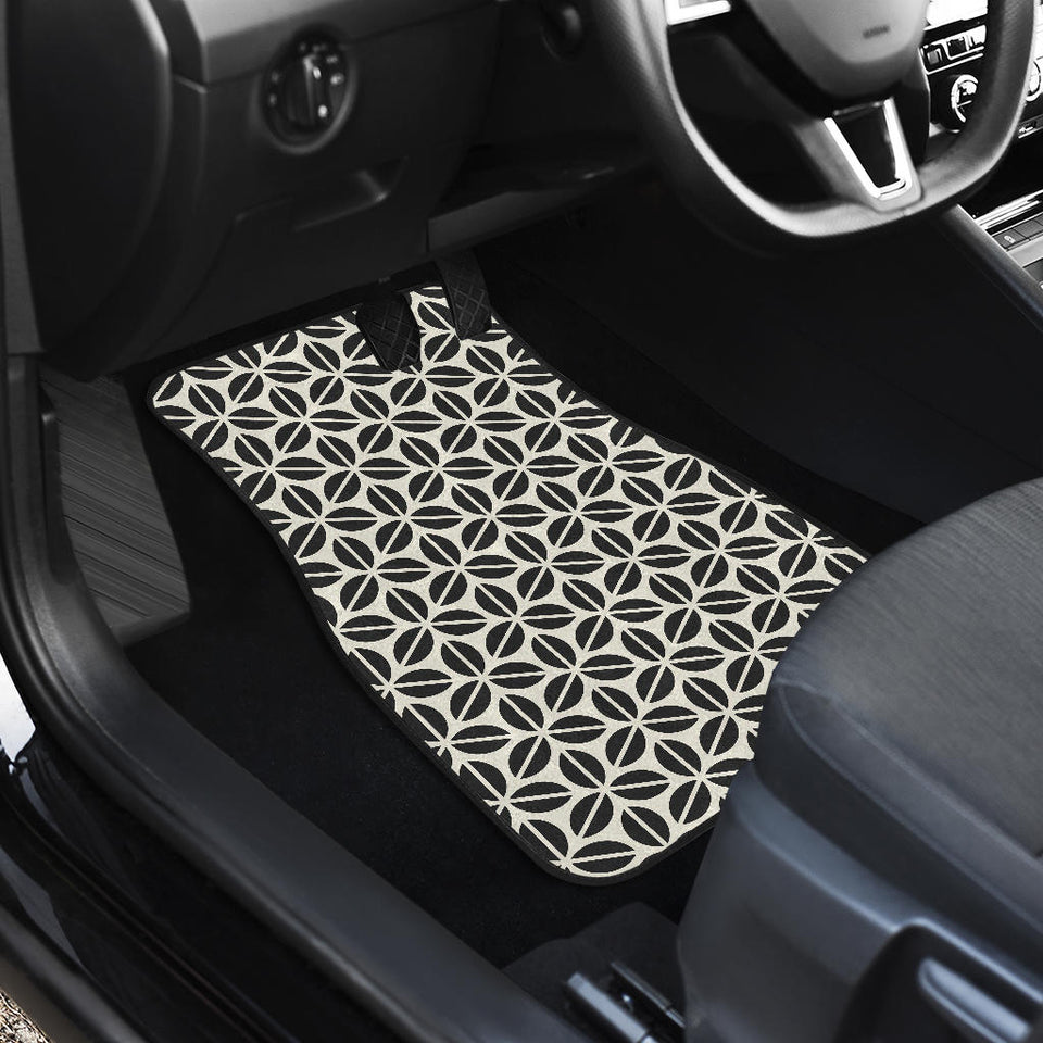 Coffee Bean Abstract Modern Pattern Front And Back Car Mats