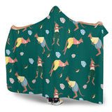 Kangaroo Leaves Pattern Hooded Blanket