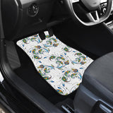 Peacock Feather Pattern Front And Back Car Mats