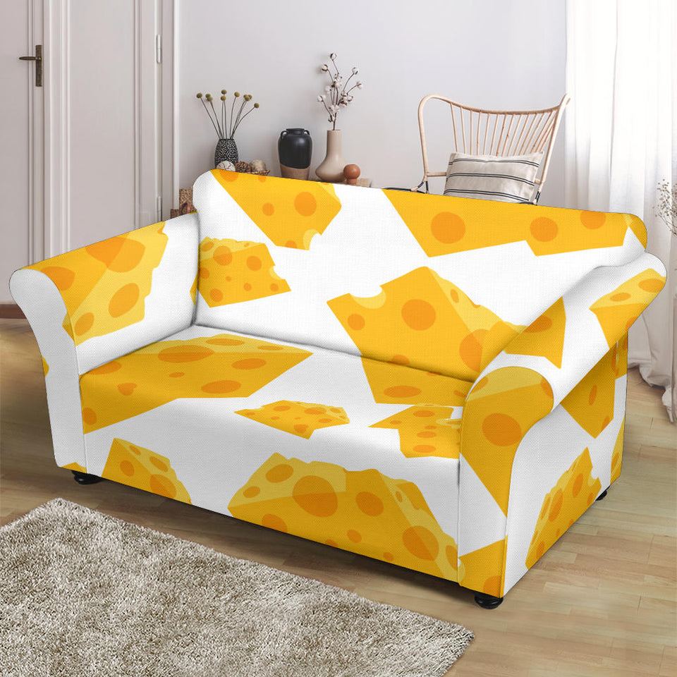Cheese Slice Pattern Loveseat Couch Slipcover